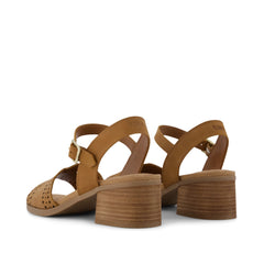 Womens Eloise Sandal Brown Perforated Leather