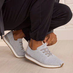 Mens Resident Plus Lace-Up Grey Knit