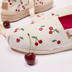 Womens Alpargata Classic Cherry Embroidery