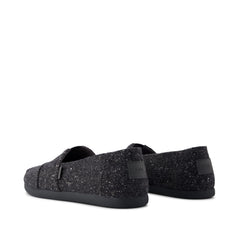 Mens Alpargata Classic Black Flecked Tweed