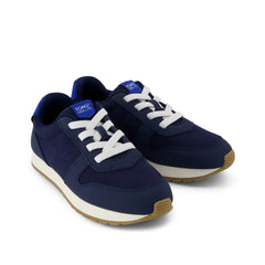 TRVL LITE Retro Runner Kids Sneaker Water Repellent Multi Navy Vintage Twill