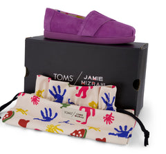 TOMS x Jamie Mizrahi Alpargata Classic Pink Suede Kids Shoe