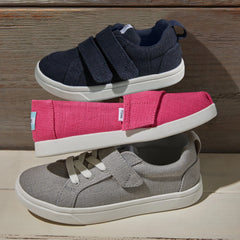 Cruz Double Strap Navy Heritage Canvas Toddler Sneaker
