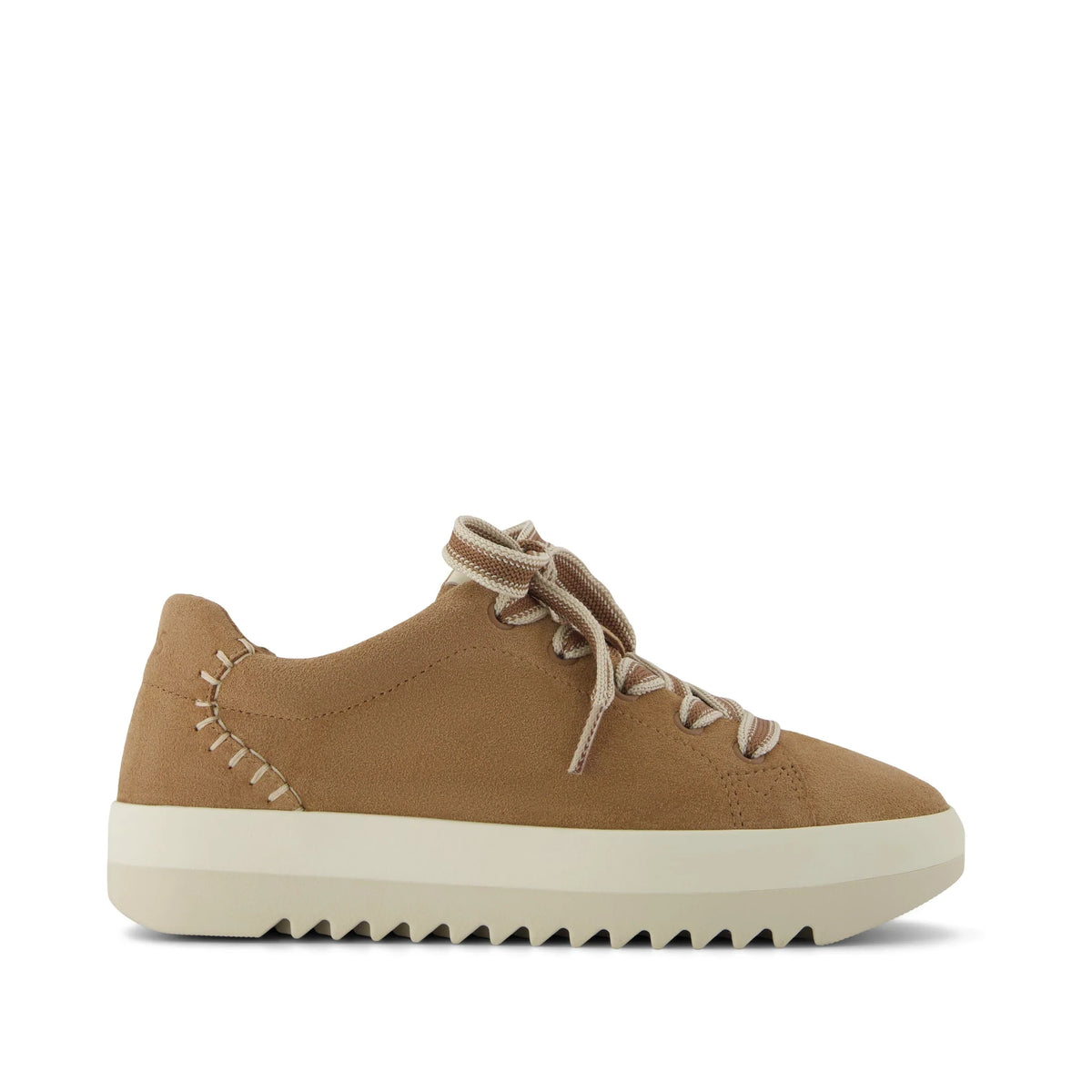 Womens Rea Lace-Up Platform Sneaker Toffee Suede