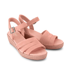 Womens Julia Wedge Sandal Bloom Suede