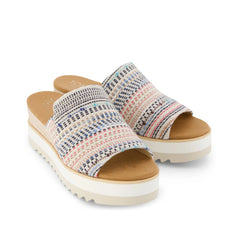 Womens Diana Mule Wedge Sandal Global Stripes