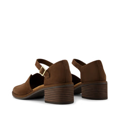 Womens Ines Heel Hot Cocoa Kid Suede