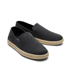 Santiago Loafer Black Recycled Cotton Canvas