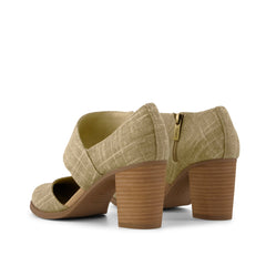 Womens Milan Nova Heel Gold Shimmer Crosshatch