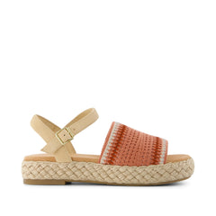 Womens Abby Flatform Espadrille Sandal Bloom Crochet