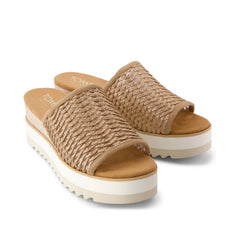 Womens Diana Mule Wedge Sandal Bronze Deco Basket Weave