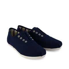Womens Cordones Plus Sneaker Navy Canvas