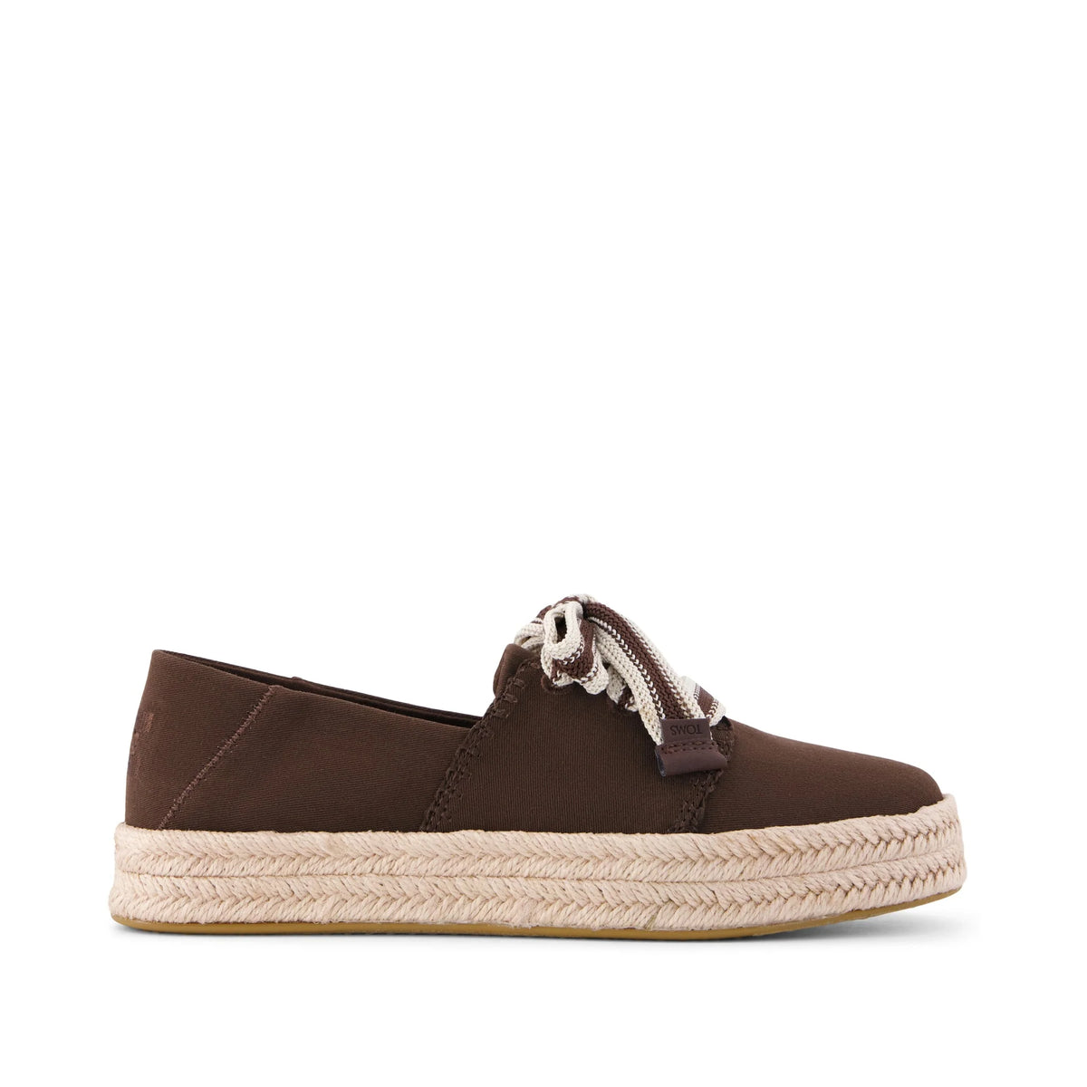 Womens Carolina Lace-Up Espadrille Hot Cocoa Deco Stitch