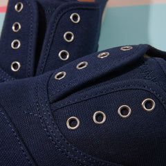 Cordones Plus Kids Sneaker Navy Canvas