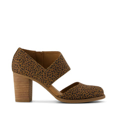 Womens Milan Nova Heel Toffee Leopard Print