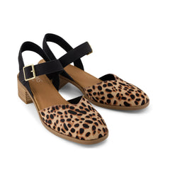 Womens Jaclyn Heel Leopard Print Hair