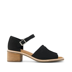 Womens Ines Heel Black Nubuck Leather