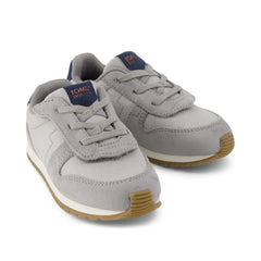 TRVL LITE Retro Runner Toddler Sneaker Water Repellent Grey Vintage Twill
