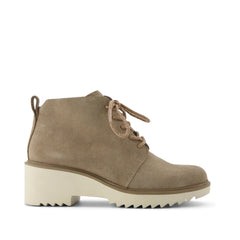 Maude Lace Up Dune Suede Wedge Boot