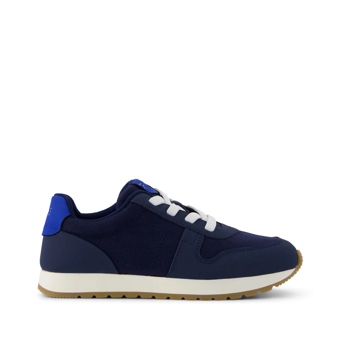 TRVL LITE Retro Runner Kids Sneaker Water Repellent Multi Navy Vintage Twill