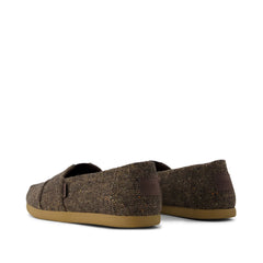 Mens Alpargata Classic Chocolate Brown Flecked Tweed