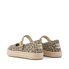 Womens Carolina Mary Jane Espadrille Natural Leopard Print