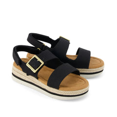 Giana Kids Sandal Black Canvas