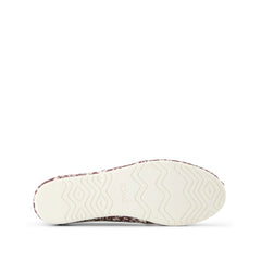Womens Alpargata Ballet Flat Burgundy Floral Print