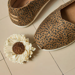 Womens Alpargata Ballet Flat Toffee Leopard Print