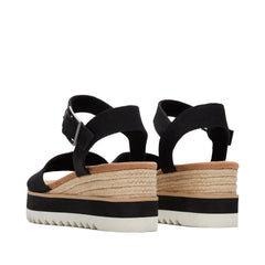 Diana Black Wedge Sandal