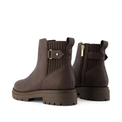 Womens Astrid Boot Water Repellent Chocolate Brown Faux Leather