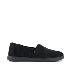 Womens Alpargata Plus Black Metallic Faux Fur