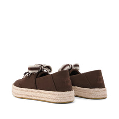 Womens Carolina Lace-Up Espadrille Hot Cocoa Deco Stitch