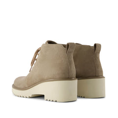 Maude Lace Up Dune Suede Wedge Boot