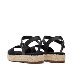 Abby Black Flatform Espadrille Sandal