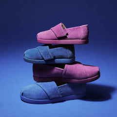 TOMS x Jamie Mizrahi Alpargata Classic Blue Suede Toddler  Shoe
