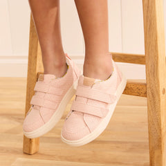 Cruz Double Strap Kids Sneaker Bloom Chambray Dot