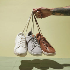 TRVL LITE White Leather Lace-Up Sneaker