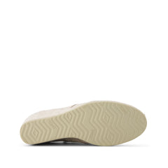 Womens Desert Wedge Ankle Bootie Natural Shimmer Twill