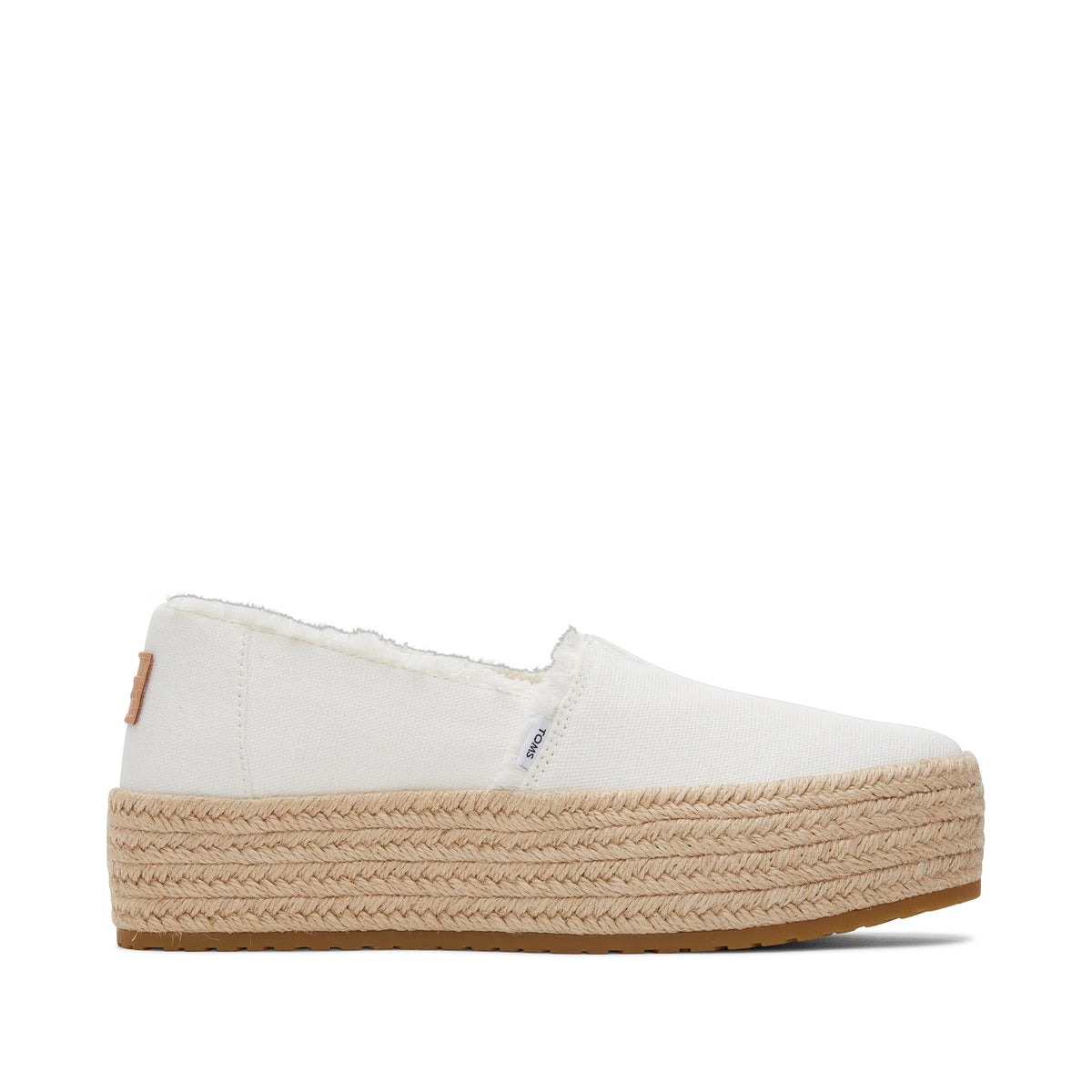 Valencia White Canvas Platform Espadrille