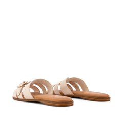 Womens Sol Slide Sandal Champagne Shimmer Suede