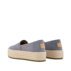 Womens Valencia Platform Espadrille Niagara Mist Chambray Dot