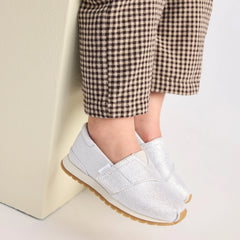 Resident Plus Toddler Sneaker Silver Metallic Twill