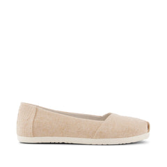 Womens Alpargata Ballet Flat Champagne Sparkle Woven