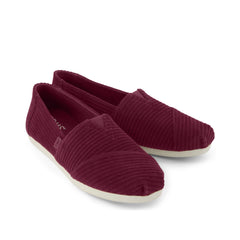 Womens Alpargata Classic Burgundy Cordurory