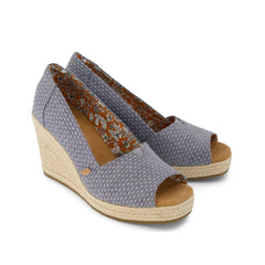 Womens Essential Wedge Niagara Mist Chambray Dot