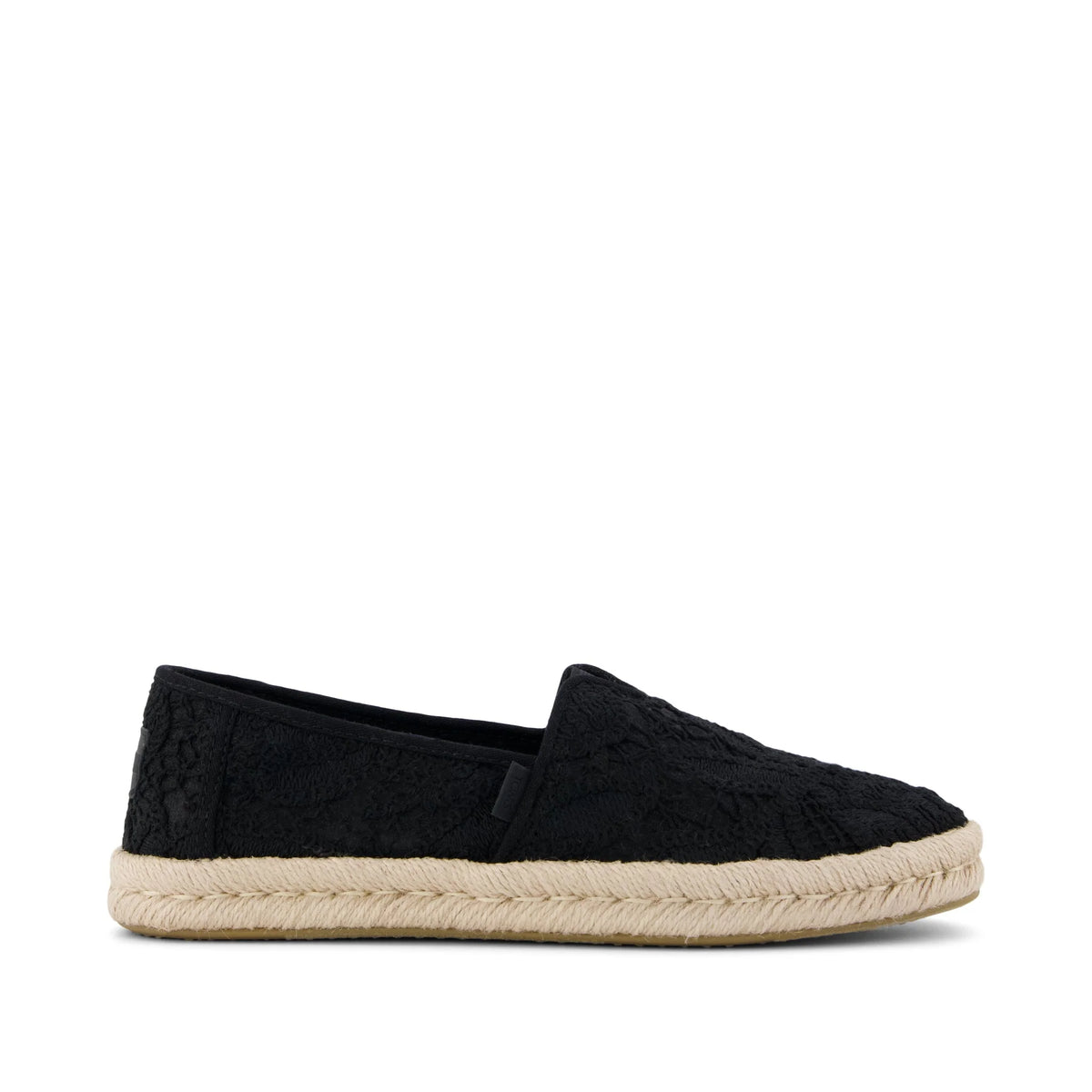 Womens Alpargata Rope 2.0 Espadrille Black Floral Crochet