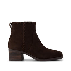 Womens Delilah Heeled Boot Water Repellent Chocolate Brown Suede