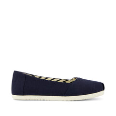 Womens Alpargata Ballet Flat Navy Heritage Canvas