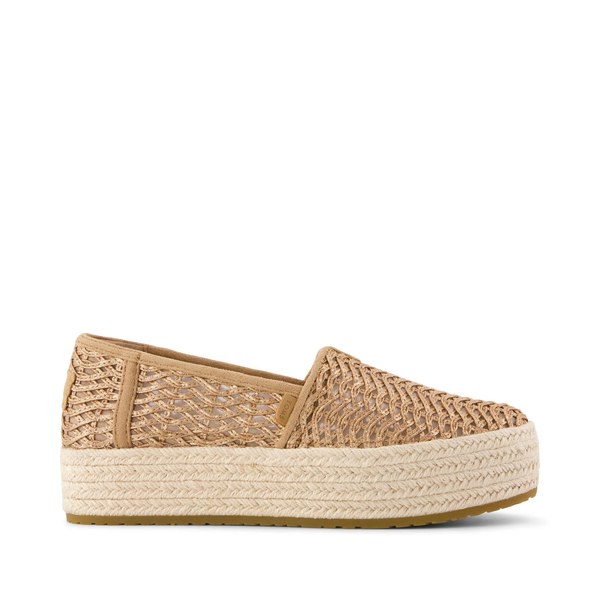 Womens Valencia Platform Espadrille Bronze Deco Basket Weave